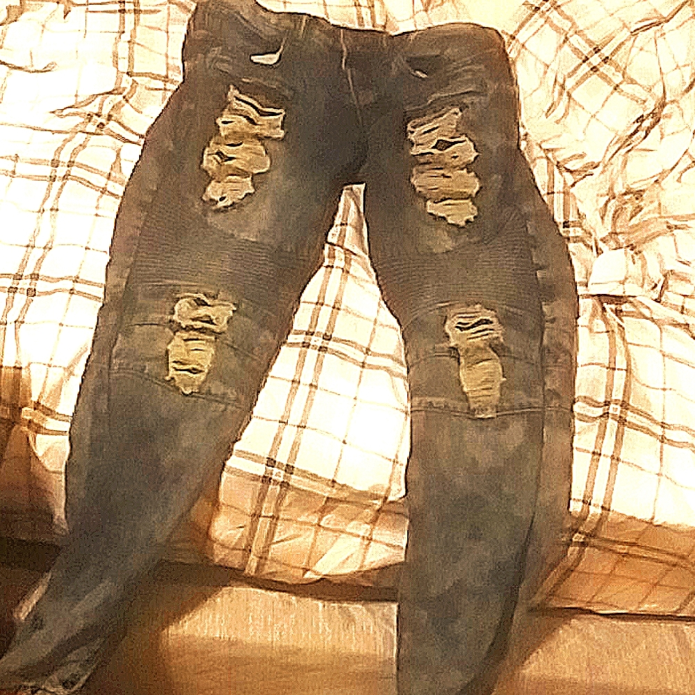 Gray earth jeans